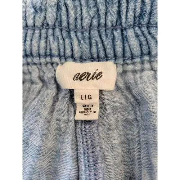 Aerie large blue distressed cotton shorts - Picture 3 of 4